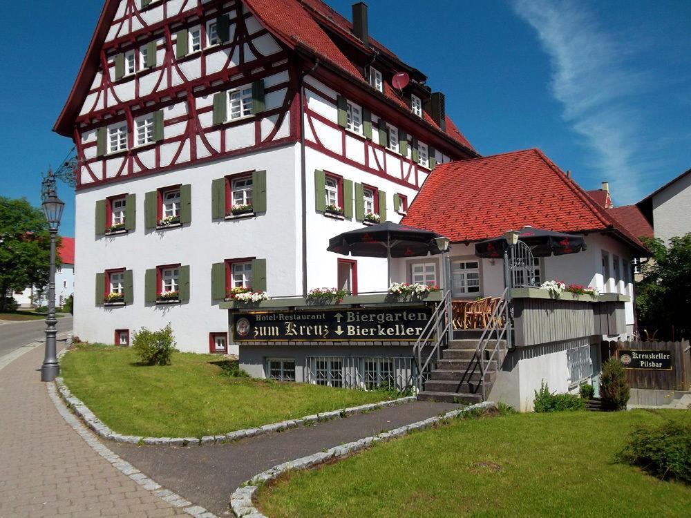 Gasthaus Hotel zum Kreuz Stetten am Kalten Markt Exterior foto